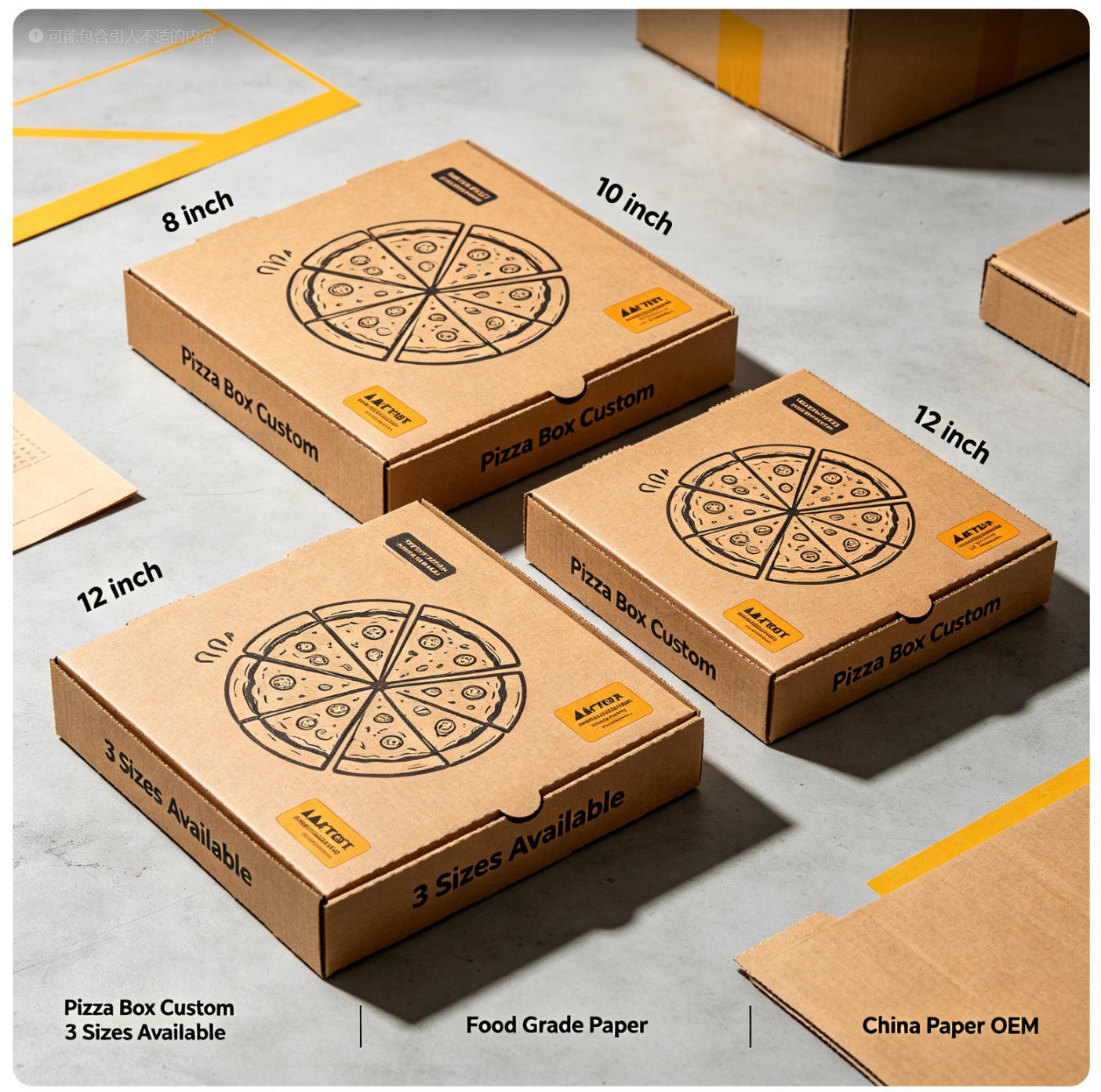 Pizza Box with Partition Insert